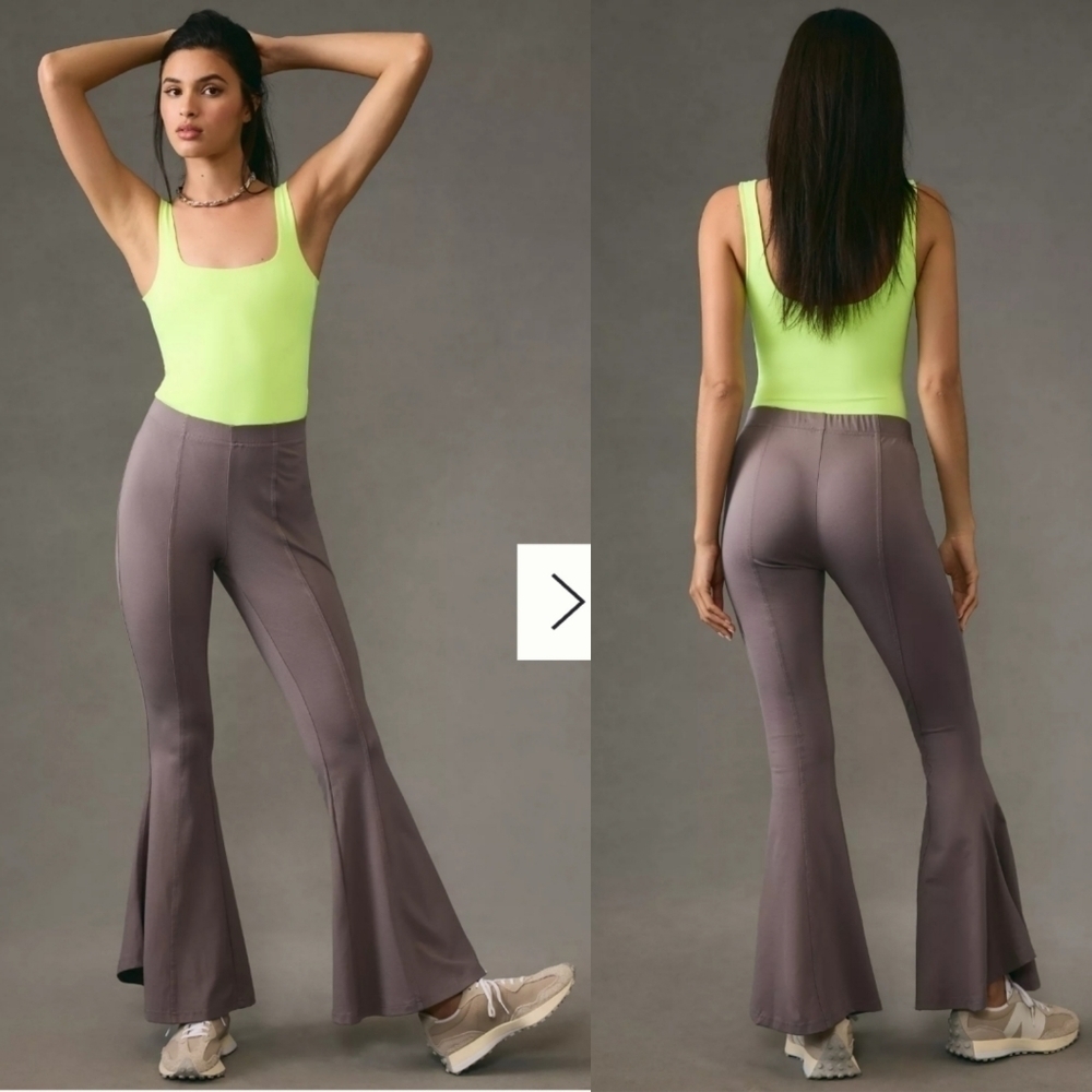 Daily Practice by Anthropologie Rubin Seamed Flare Pants Size Small